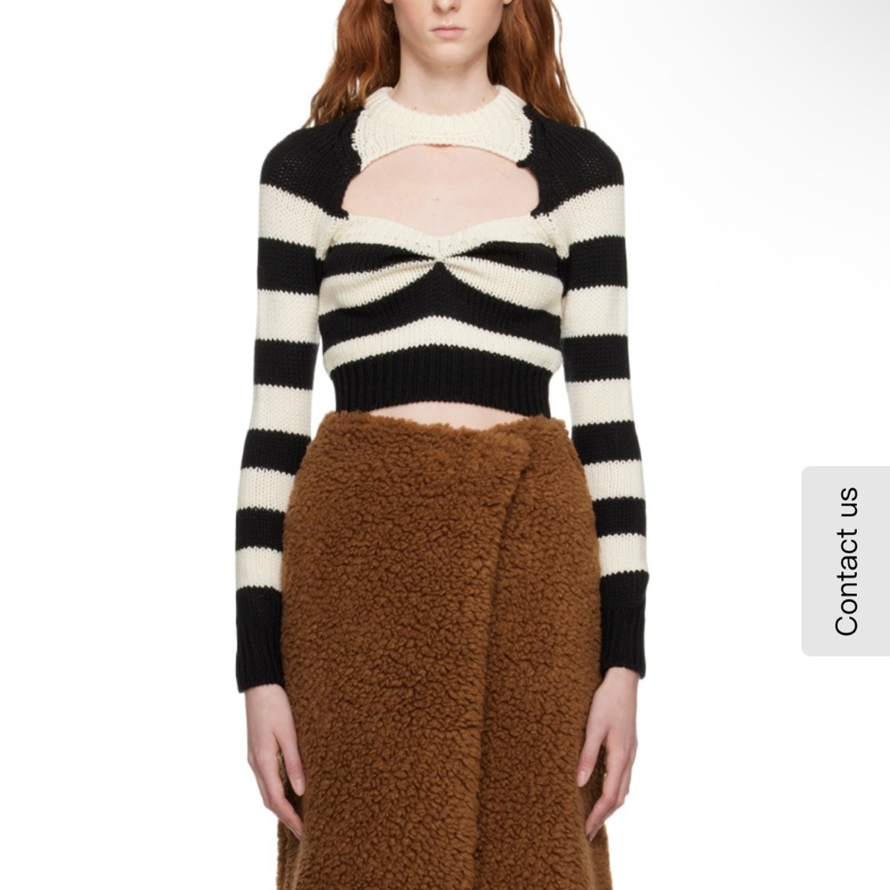Marni striped virgin-wool top